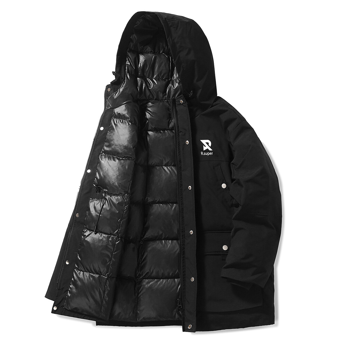 Пуховик унисекс R.Super, черный
Пуховик унисекс R.Super, черный