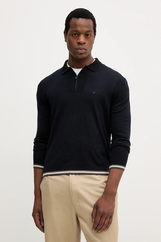 Шерстяной свитер Emporio Armani, темно-синий
Шерстяной свитер Emporio Armani, темно-синий