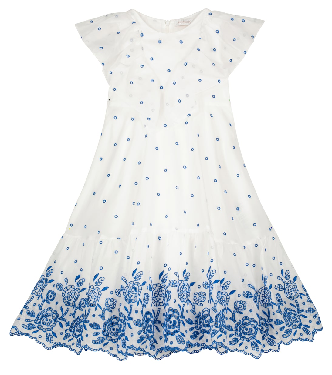 Платье из принтованного хлопка Monnalisa, белый
Платье из принтованного хлопка Monnalisa, белый