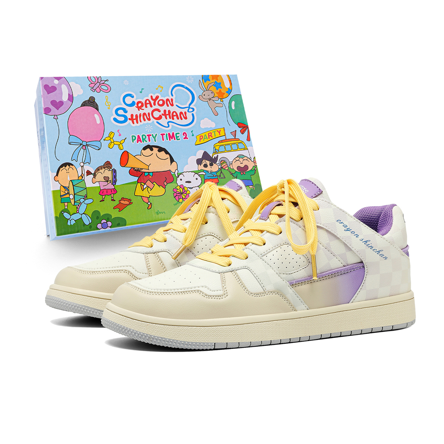 Crayon Shinchan Низкие скейтерские кроссовки унисекс бежево-фиолетовые, цвет Beige Purple
Crayon Shinchan Низкие скейтерские кроссовки унисекс бежево-фиолетовые, цвет Beige Purple