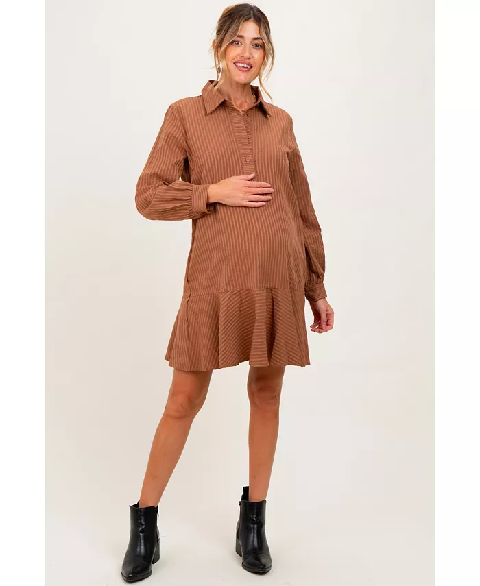 Поло-платье для беременных Camel Striped с длинными рукавами и заниженной талией Pinkblush, загар/бежевый
Поло-платье для беременных Camel Striped с длинными рукавами и заниженной талией Pinkblush, загар/бежевый