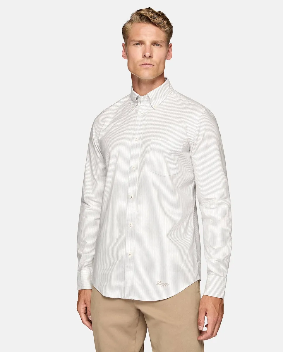 Мужская рубашка прямого кроя со светло-серыми полосками Boggi Milano, светло-серый
Мужская рубашка прямого кроя со светло-серыми полосками Boggi Milano, светло-серый