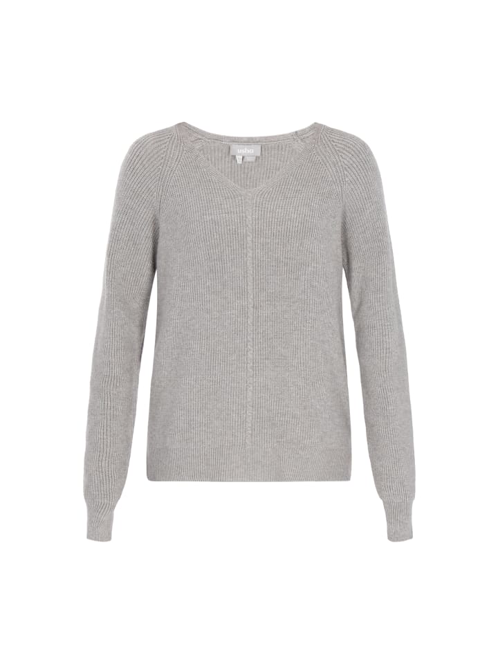 Usha Женский свитер светло-серого меланжевого цвета
Usha Женский свитер светло-серого меланжевого цвета