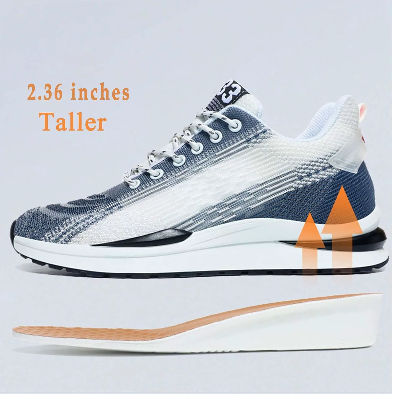 Мужские кроссовки-лифты с невидимым увеличением роста, спортивные повседневные кеды на шнуровке, делают вас выше, высота каблука - 6 см / 2,36 дюйма, скрытый каблук Meidiastra, белый
Мужские кроссовки-лифты с невидимым увеличением роста, спортивные повседневные кеды на шнуровке, делают вас выше, высота каблука - 6 см / 2,36 дюйма, скрытый каблук Meidiastra, белый