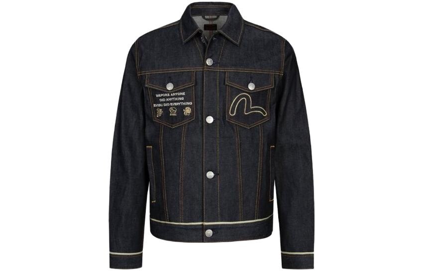 Джинсовая куртка мужская синяя Evisu, синий
Джинсовая куртка мужская синяя Evisu, синий