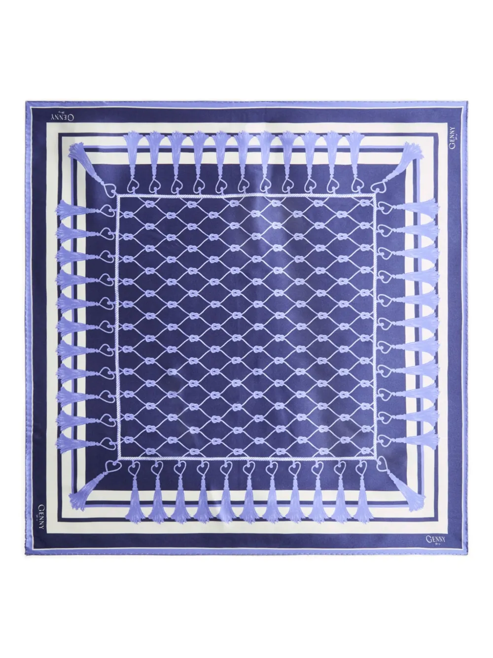 Шелковый платок с принтом Genny, синий
Шелковый платок с принтом Genny, синий