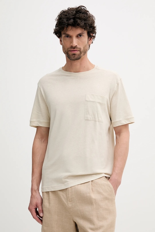 Футболка с добавлением льна United Colors Of Benetton, бежевый
Футболка с добавлением льна United Colors Of Benetton, бежевый