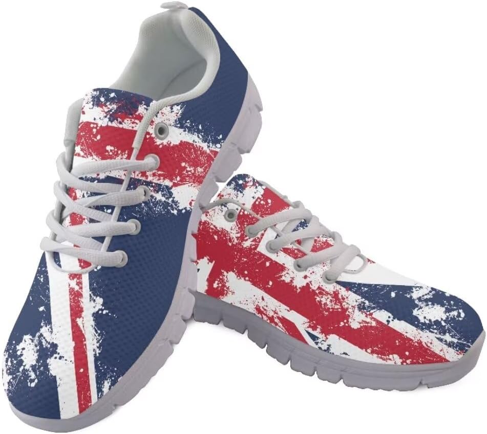 Женские и мужские кроссовки Jeiento для бега на открытом воздухе, модные теннисные туфли, повседневная обувь для путешествий и ходьбы, плоская обувь с дышащей сеткой для тренировок и повседневного ношения, British Flag Tie Dye Print
Женские и мужские кроссовки Jeiento для бега на открытом воздухе, модные теннисные туфли, повседневная обувь для путешествий и ходьбы, плоская обувь с дышащей сеткой для тренировок и повседневного ношения, British Flag Tie Dye Print