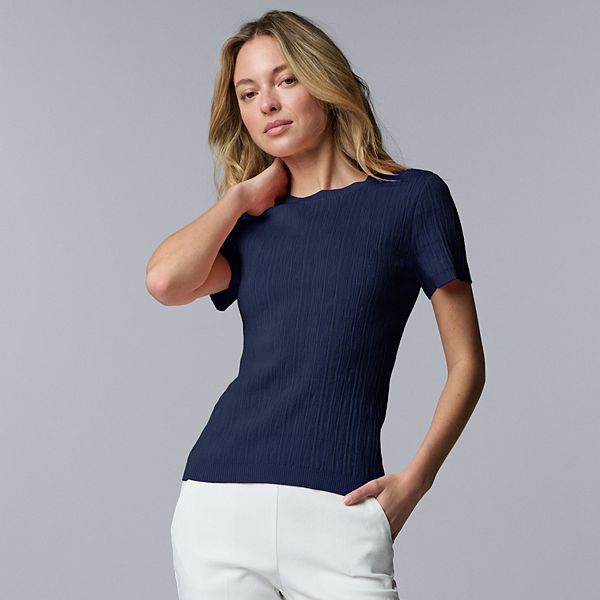 Женский свитер-футболка с круглым вырезом Simply Vera Vera Wang, Liberty Navy
Женский свитер-футболка с круглым вырезом Simply Vera Vera Wang, Liberty Navy