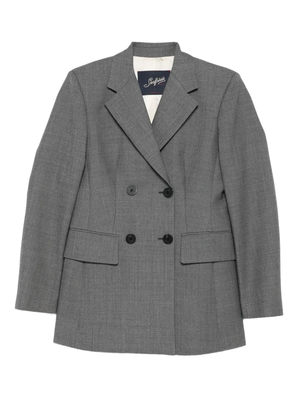 Двубортный шерстяной блейзер Seafarer, серый
Двубортный шерстяной блейзер Seafarer, серый