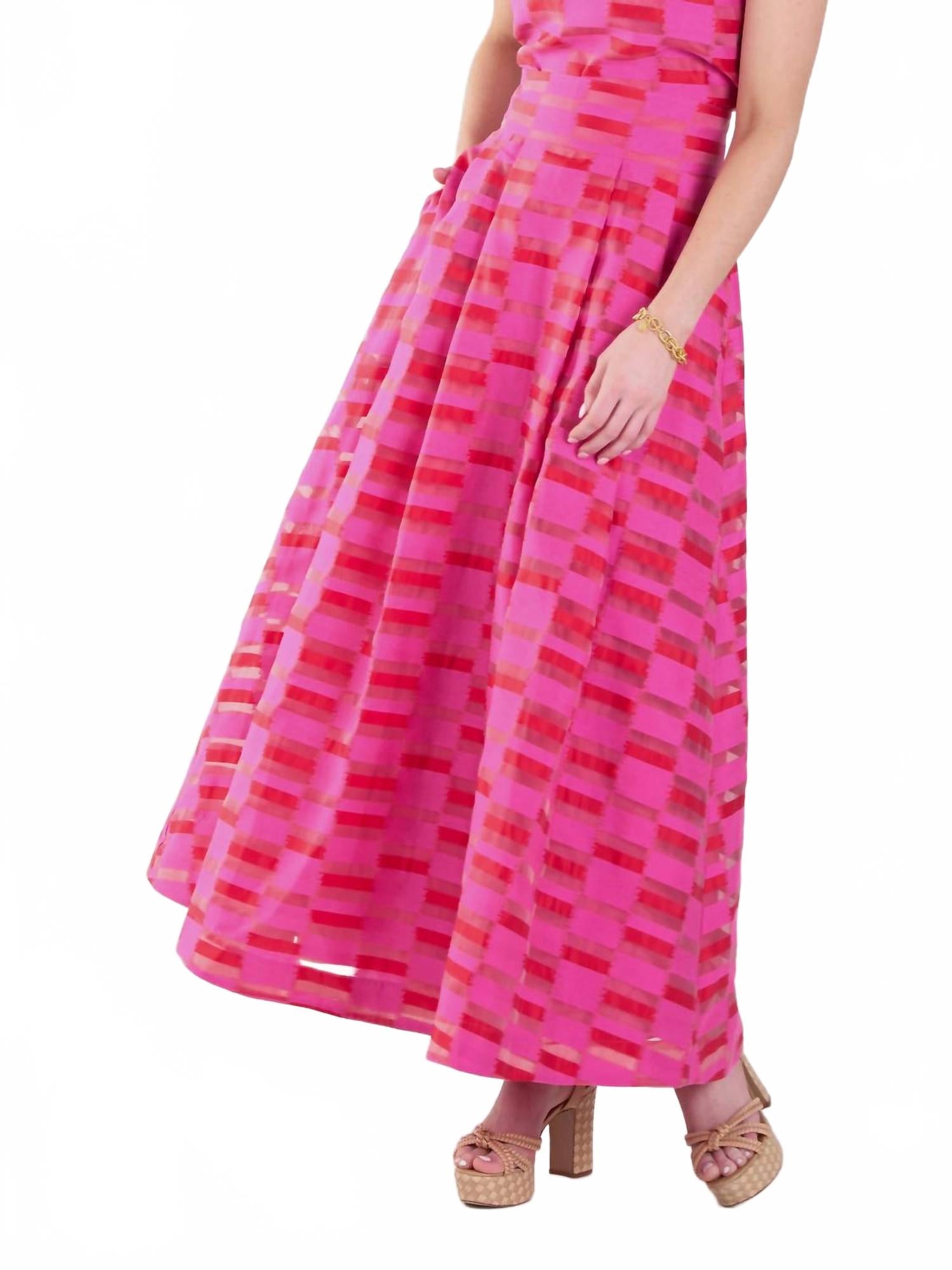 Милли Макси-юбка в полоску "Закат" Emily McCarthy, Sunset Stripe
Милли Макси-юбка в полоску "Закат" Emily McCarthy, Sunset Stripe