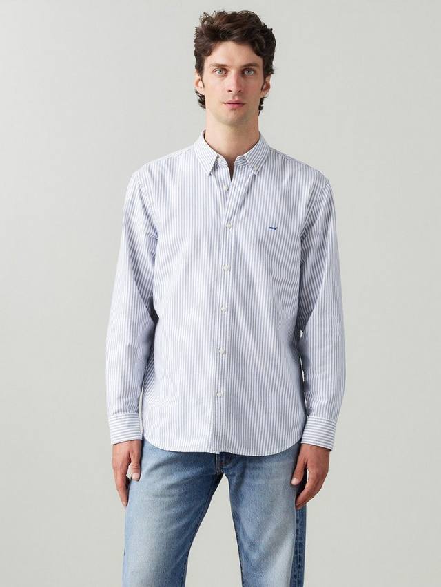 Хлопковая рубашка с пуговицами в полоску Regular Fit Levi's, True Blue
Хлопковая рубашка с пуговицами в полоску Regular Fit Levi's, True Blue