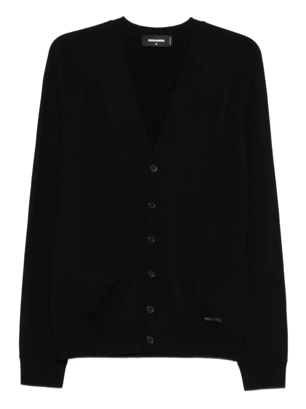 Кардиган с V-образным вырезом Dsquared2, черный
Кардиган с V-образным вырезом Dsquared2, черный