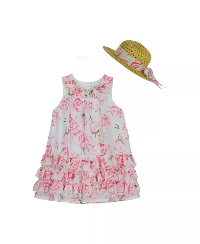 Набор для девочек: платье-палатка с цветочным принтом и оборкой, соломенная шляпка Blueberi Boulevard
Набор для девочек: платье-палатка с цветочным принтом и оборкой, соломенная шляпка Blueberi Boulevard