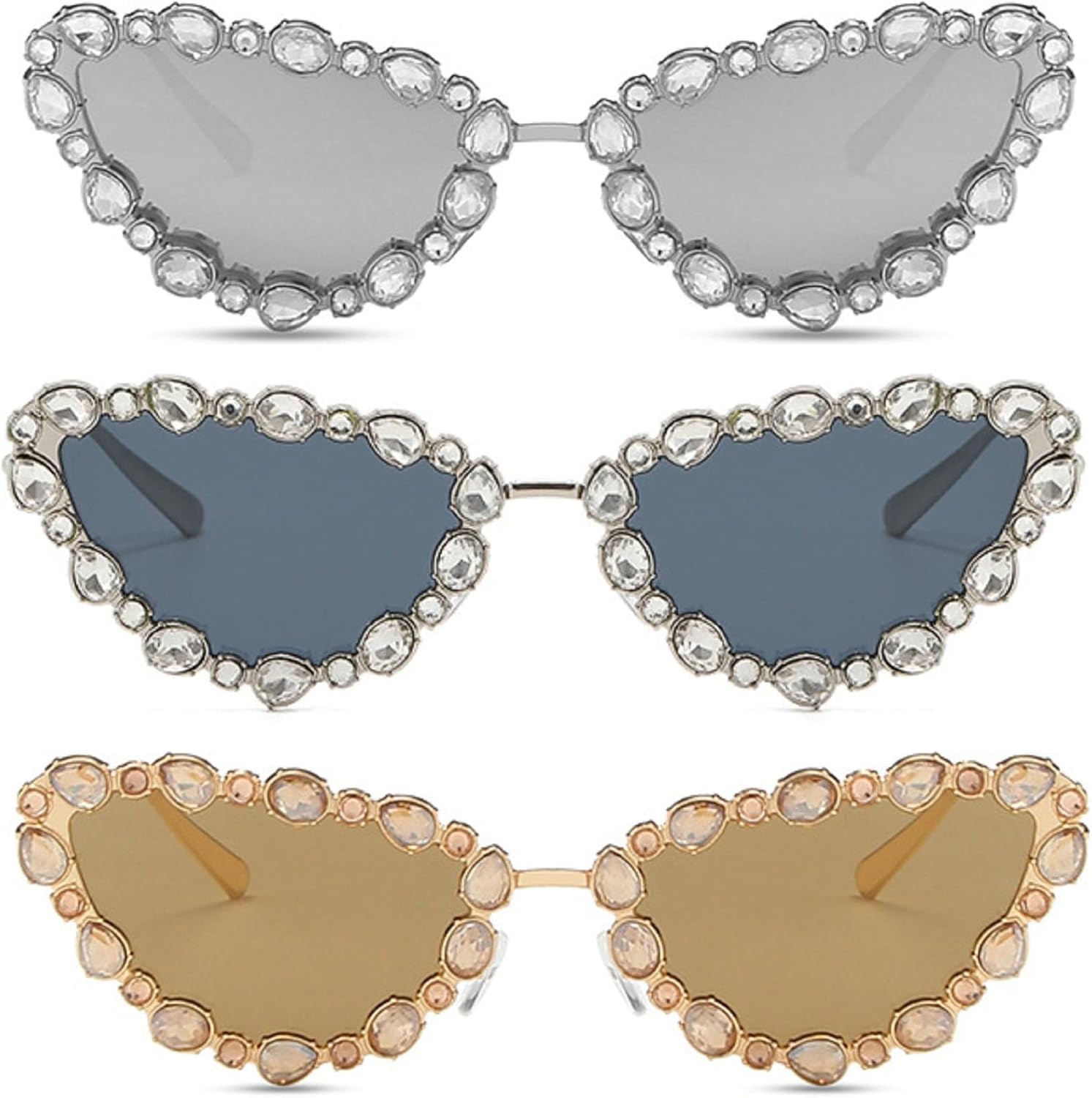 Ретро-солнцезащитные очки «кошачий глаз» со стразами, винтажная металлическая оправа, бриллиантовые очки, блестящие солнцезащитные очки для женщин и девушек для вечеринок mincl, 3pcs-gold&silver&silver Gray
Ретро-солнцезащитные очки «кошачий глаз» со стразами, винтажная металлическая оправа, бриллиантовые очки, блестящие солнцезащитные очки для женщин и девушек для вечеринок mincl, 3pcs-gold&silver&silver Gray