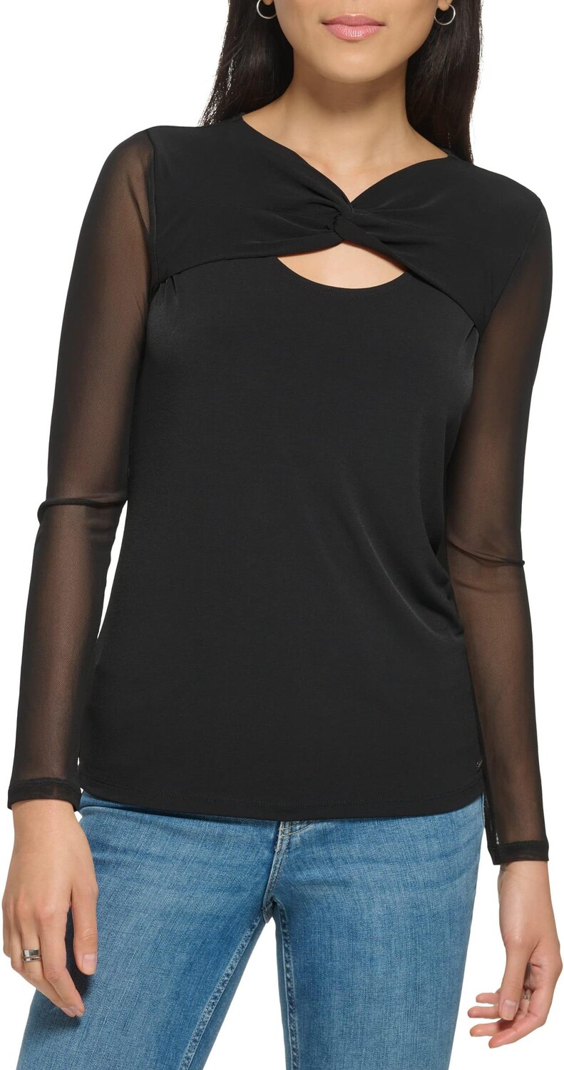 Пуловер Calvin Klein Long Sleeve with Mesh Knot Detail, черный
Пуловер Calvin Klein Long Sleeve with Mesh Knot Detail, черный