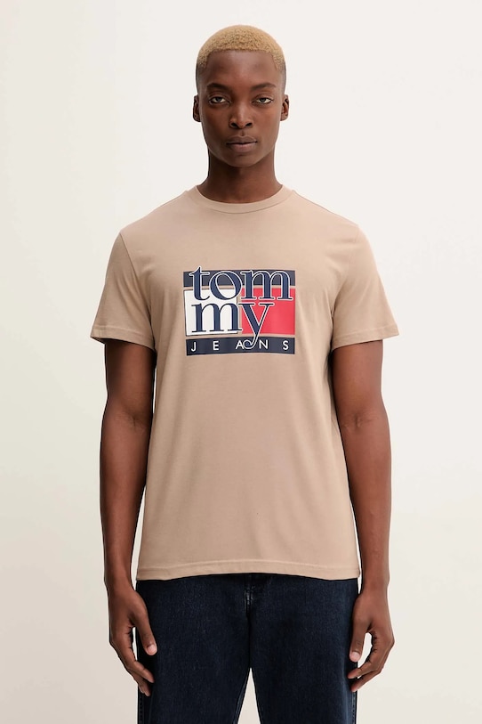 Хлопковая футболка Tommy Jeans, бежевый
Хлопковая футболка Tommy Jeans, бежевый