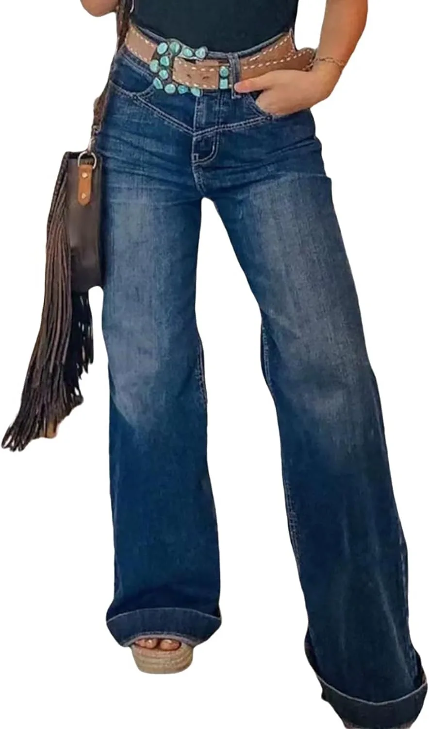 Женские джинсы low rise с растяжкой и расклешенным силуэтом QLAUYIOE
Женские джинсы low rise с растяжкой и расклешенным силуэтом QLAUYIOE