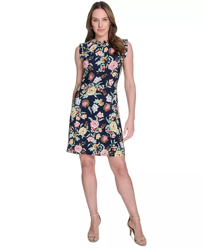 Женское платье из джерси с рюшами и цветочным принтом Tommy Hilfiger, синий
Женское платье из джерси с рюшами и цветочным принтом Tommy Hilfiger, синий