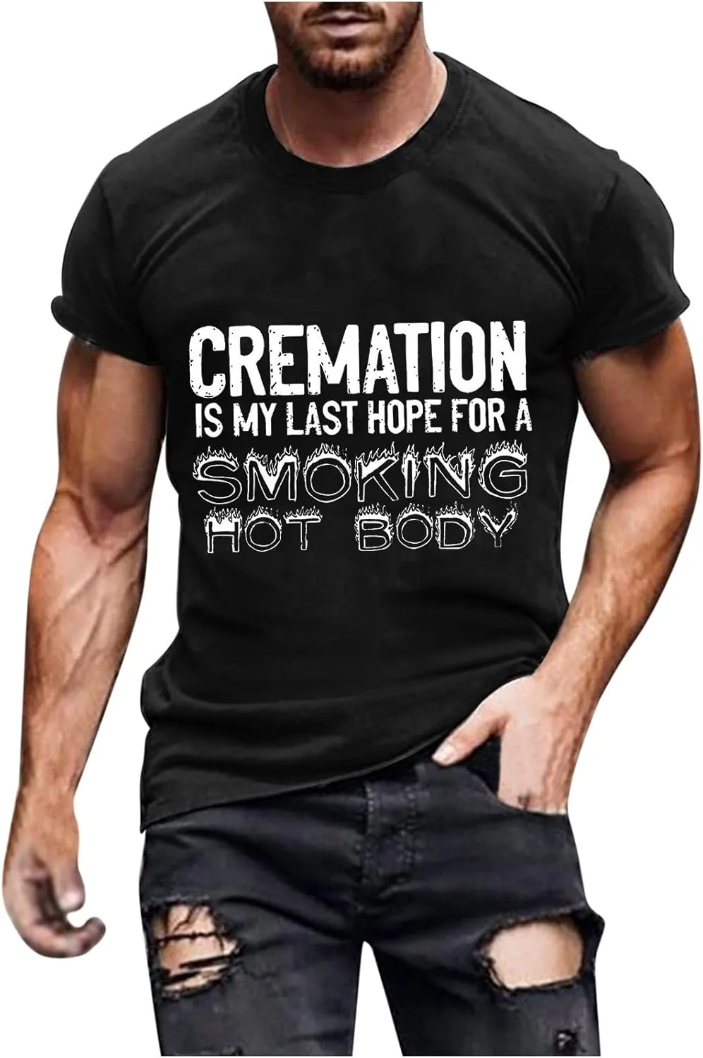 Футболка Zeiyignr с принтом "Cremation is My Last Hope for A Smoking Hot Body"
Футболка Zeiyignr с принтом "Cremation is My Last Hope for A Smoking Hot Body"