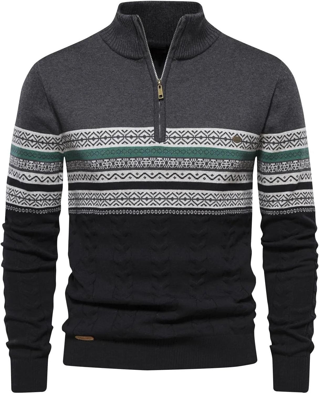 Мужской свитер с четвертью молнии в полоску, Slim Fit, легкий и теплый
Мужской свитер с четвертью молнии в полоску, Slim Fit, легкий и теплый