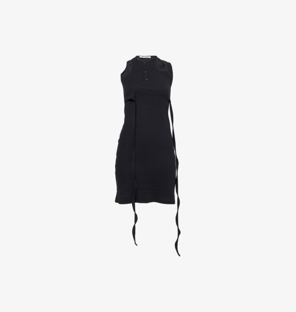 Мини-Платье Slim-Fit из эластичного хлопкового трикотажа в рубчик Ottolinger, черный
Мини-Платье Slim-Fit из эластичного хлопкового трикотажа в рубчик Ottolinger, черный
