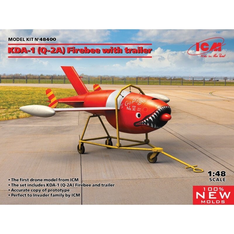 ICM 48400 Q-2A (KDA-1) Firebee с прицепом (1 самолет и прицеп) 1/48 Inna marka
ICM 48400 Q-2A (KDA-1) Firebee с прицепом (1 самолет и прицеп) 1/48 Inna marka