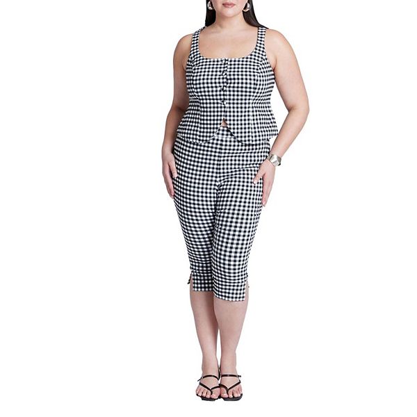 Женские капри-леггинсы в клетку plus size Eloquii
Женские капри-леггинсы в клетку plus size Eloquii