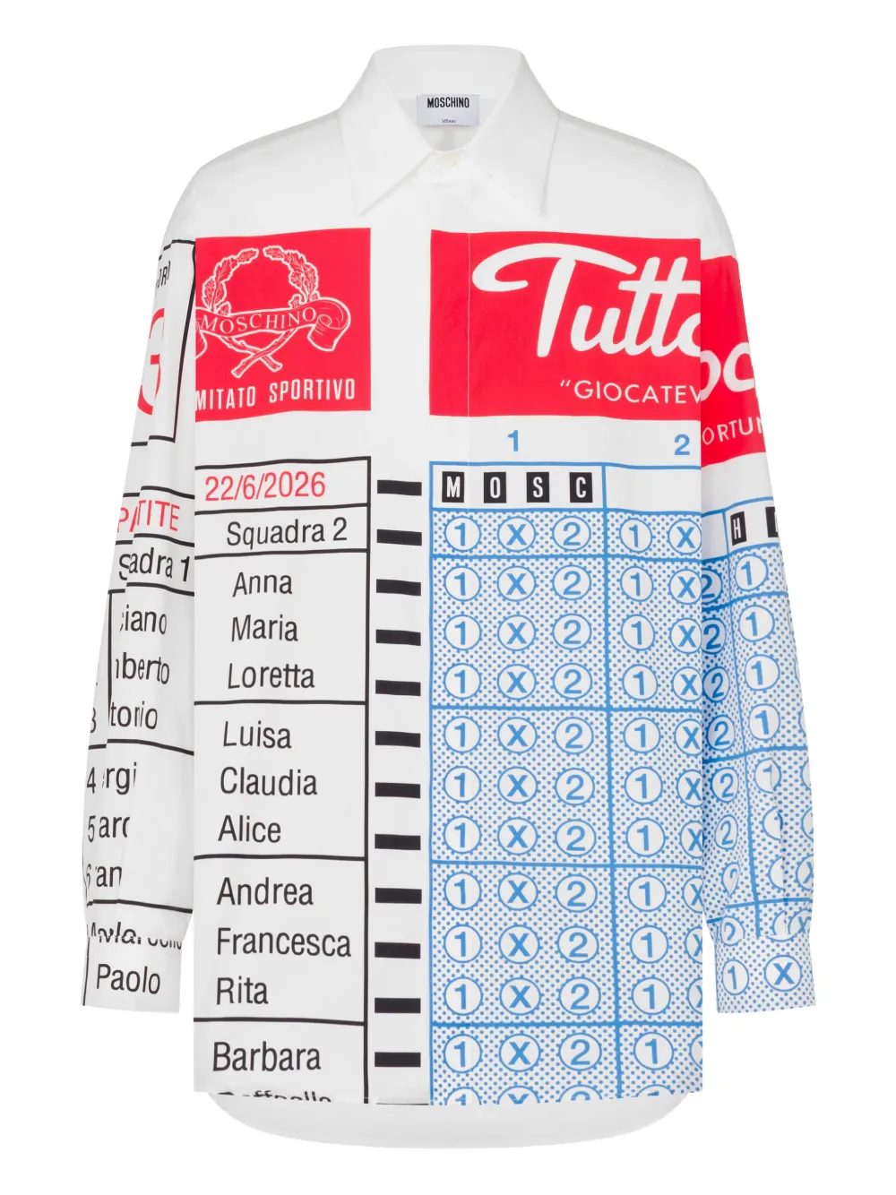 Рубашка с принтом Moschino, белый
Рубашка с принтом Moschino, белый