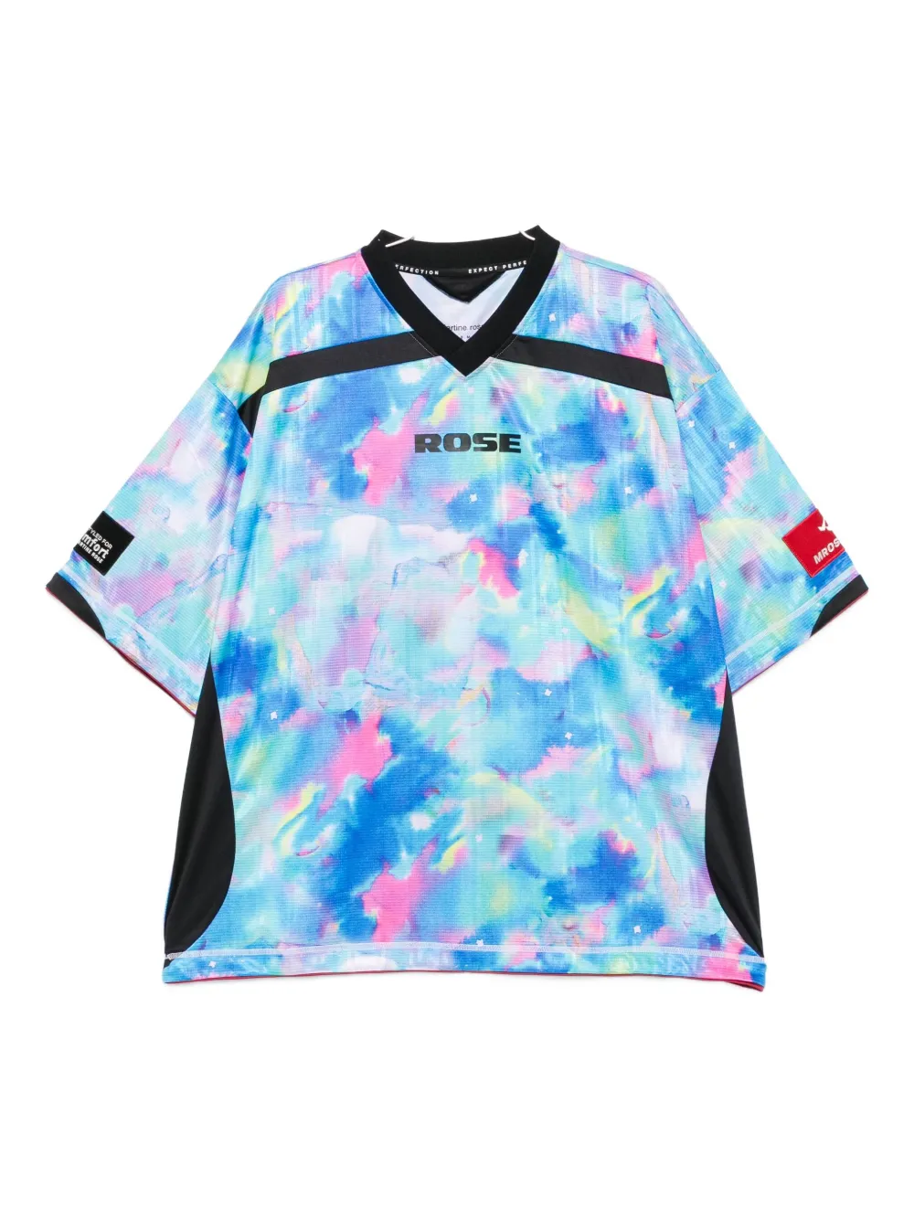 Футболка с V-образным вырезом и акварельным принтом Martine Rose, синий
Футболка с V-образным вырезом и акварельным принтом Martine Rose, синий