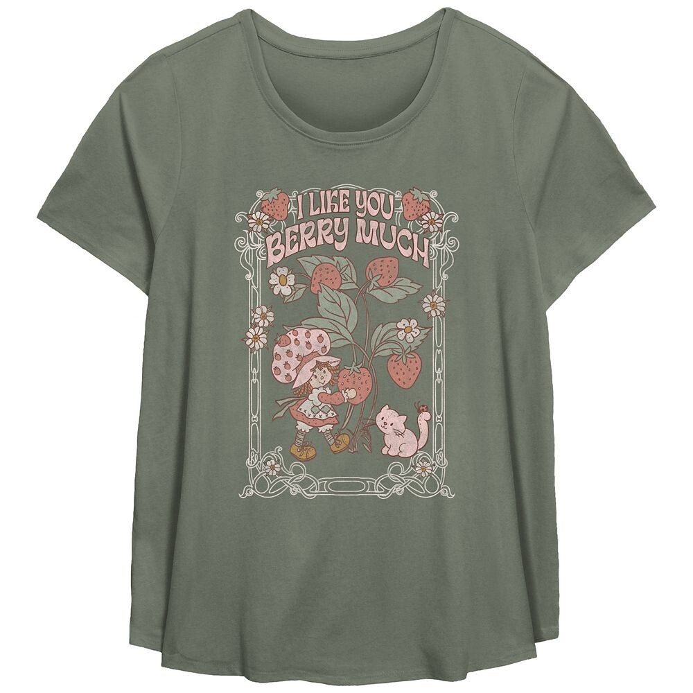 Футболка размера плюс с клубничным песочным печеньем I Like You Berry Much с графическим рисунком Licensed Character, цвет Sage
Футболка размера плюс с клубничным песочным печеньем I Like You Berry Much с графическим рисунком Licensed Character, цвет Sage
