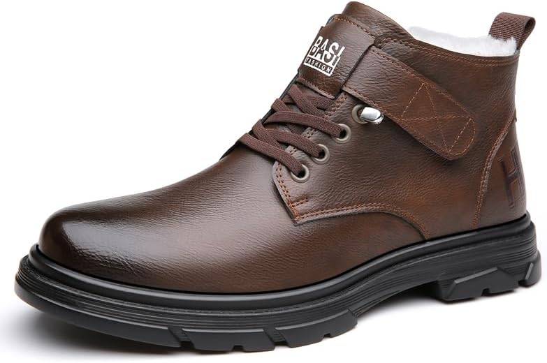 Мужские модные и высокие кожаные кроссовки, повседневные кожаные туфли, теплые хлопковые ботинки Meixi Mobile, коричневый
Мужские модные и высокие кожаные кроссовки, повседневные кожаные туфли, теплые хлопковые ботинки Meixi Mobile, коричневый