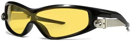 Модные прямоугольные солнцезащитные очки для женщин и мужчин в стиле ретро-панк, очки для вождения, трендовые очки с защитой от УФ-излучения UV400 MTZJH, Black Yellow
Модные прямоугольные солнцезащитные очки для женщин и мужчин в стиле ретро-панк, очки для вождения, трендовые очки с защитой от УФ-излучения UV400 MTZJH, Black Yellow