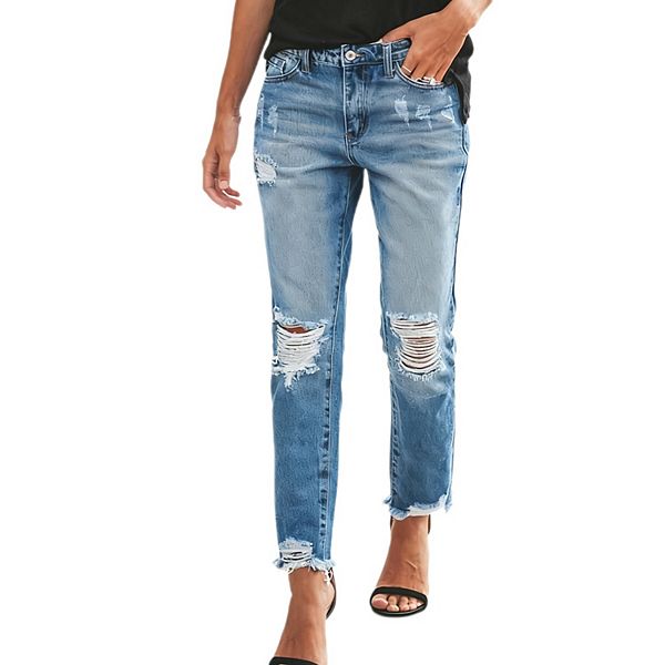 Женские рваные джинсы boyfriend с заниженной талией свободного кроя Yesfashion, Dark Blue
Женские рваные джинсы boyfriend с заниженной талией свободного кроя Yesfashion, Dark Blue
