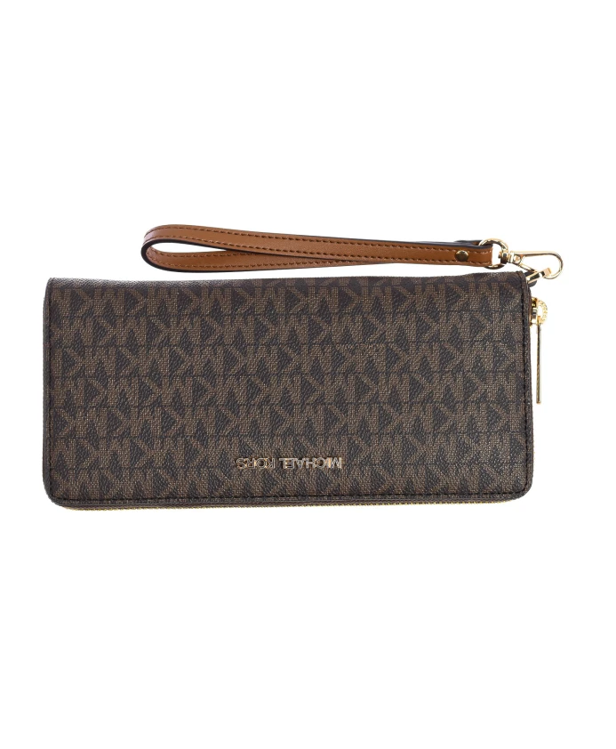 Компактная кожаная наручная сумка с отделениями для карт. Michael Kors, коричневый
Компактная кожаная наручная сумка с отделениями для карт. Michael Kors, коричневый