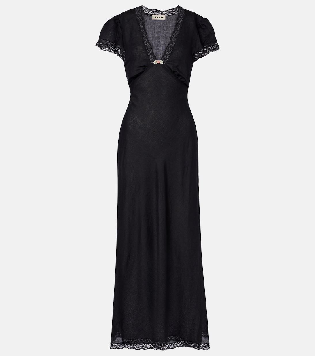 Платье миди с кружевной отделкой Clarice Rixo, черный
Платье миди с кружевной отделкой Clarice Rixo, черный