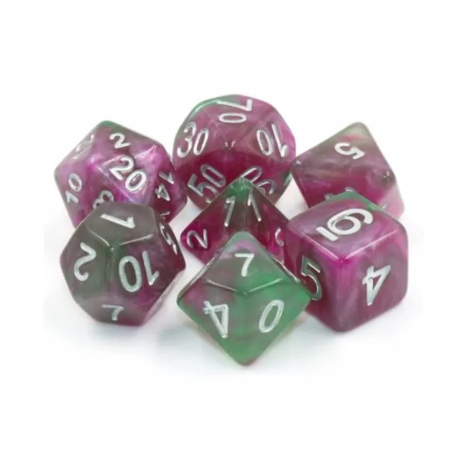 Набор Poly — шляпа волшебника с серебром (7), Dice Sets - Resin/Acrylic - Blue, Green, & Purple (Foam Brain Games)
Набор Poly — шляпа волшебника с серебром (7), Dice Sets - Resin/Acrylic - Blue, Green, & Purple (Foam Brain Games)