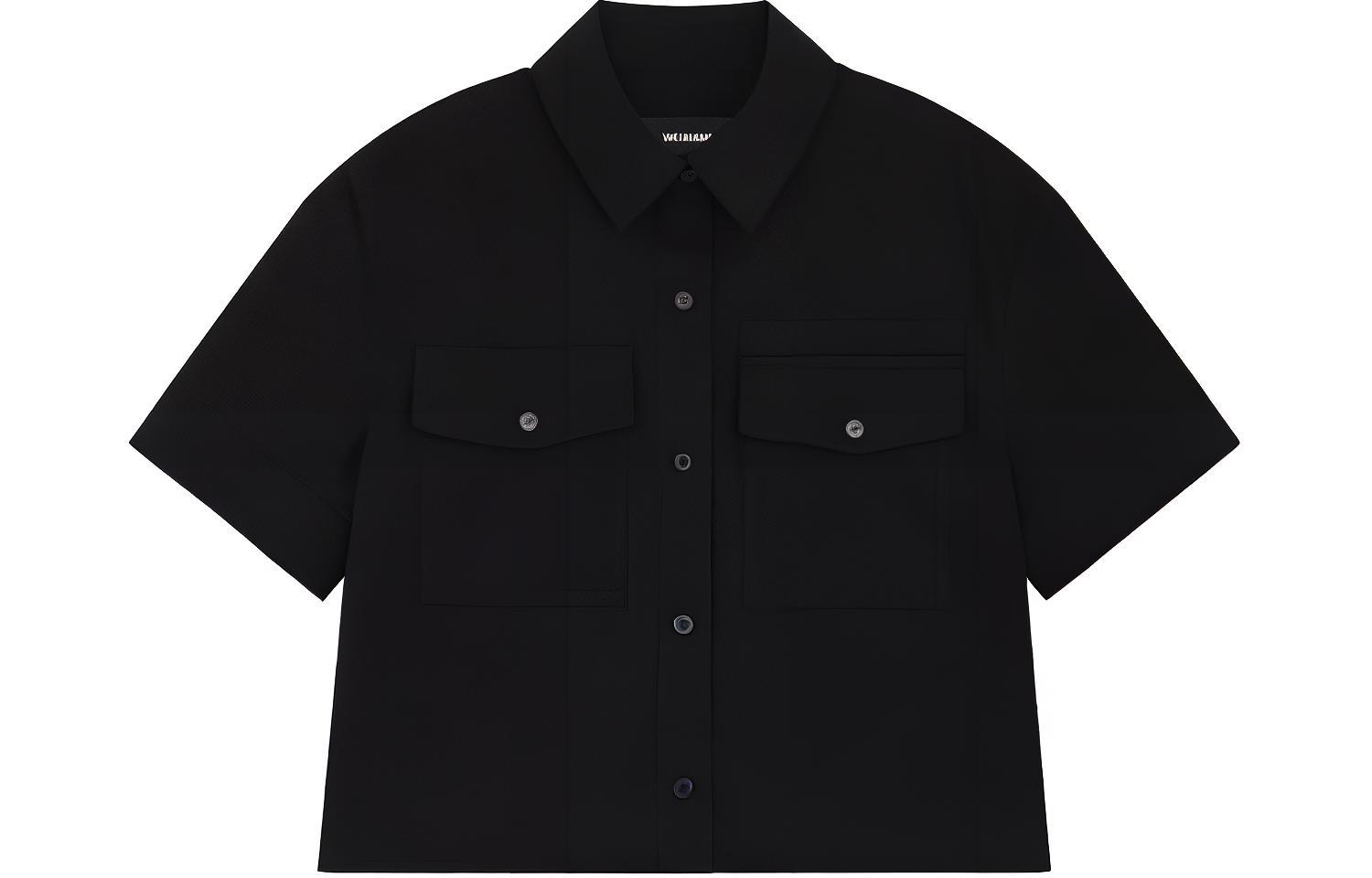 Кропированная поплиновая рубашка WE11DONE, черный
Кропированная поплиновая рубашка WE11DONE, черный