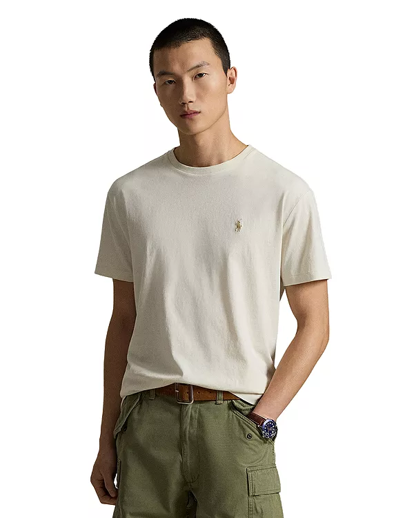 Классическая трикотажная футболка с круглым вырезом Polo Ralph Lauren, белый
Классическая трикотажная футболка с круглым вырезом Polo Ralph Lauren, белый