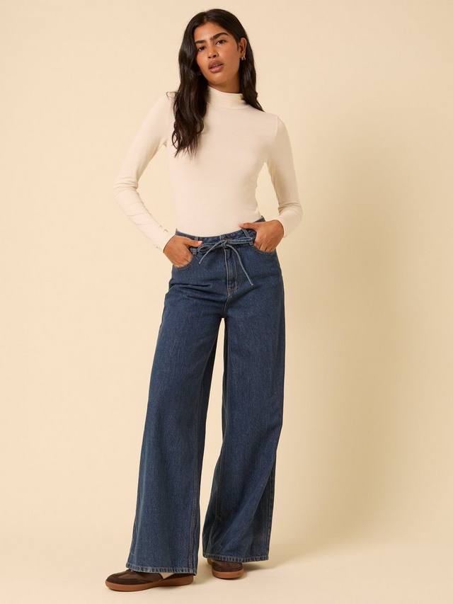 Джинсы с завязками на талии и широкими штанинами Nobody's Child, Blue
Джинсы с завязками на талии и широкими штанинами Nobody's Child, Blue