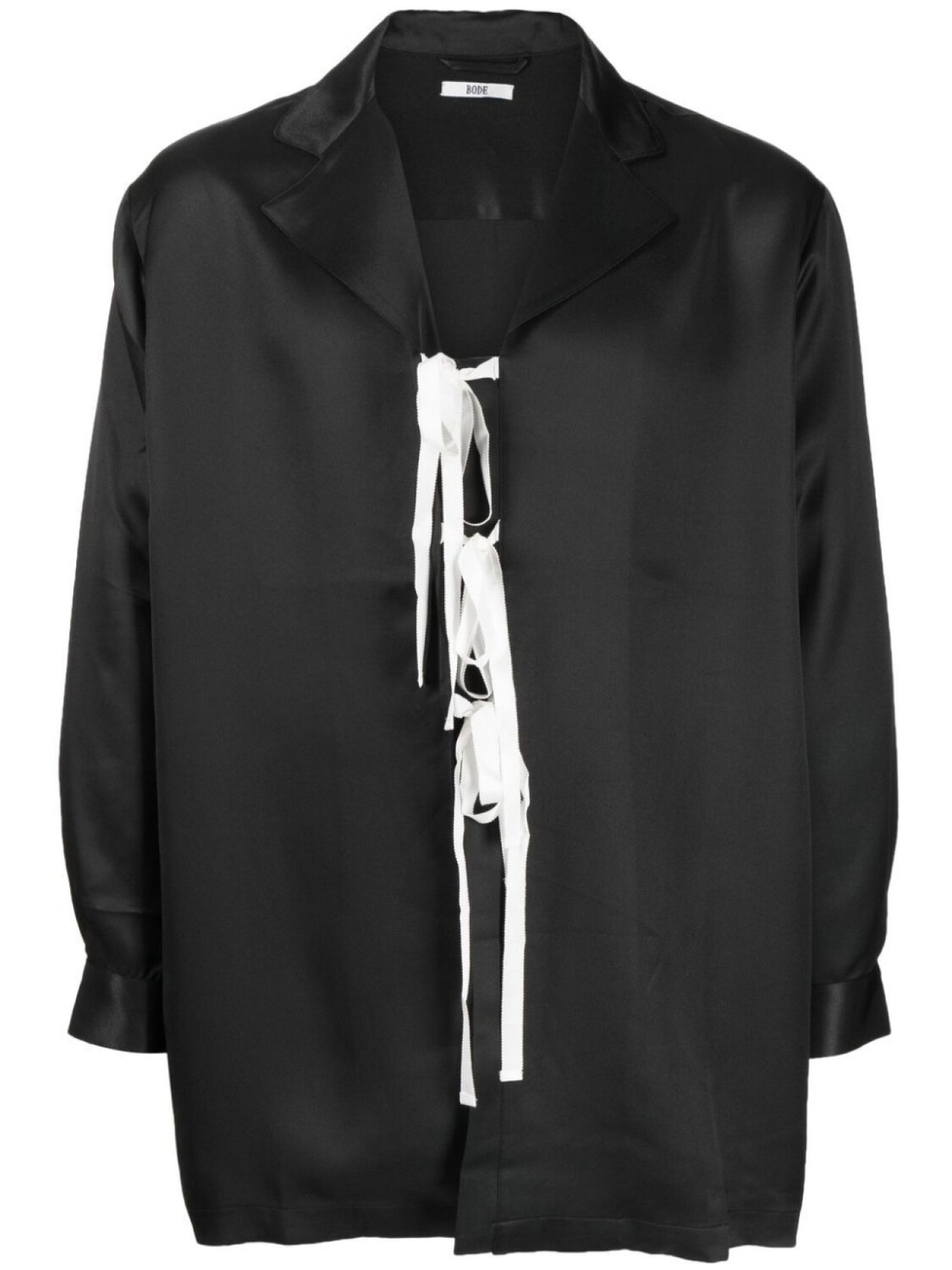 Шелковая рубашка с завязками BODE, черный
Шелковая рубашка с завязками BODE, черный