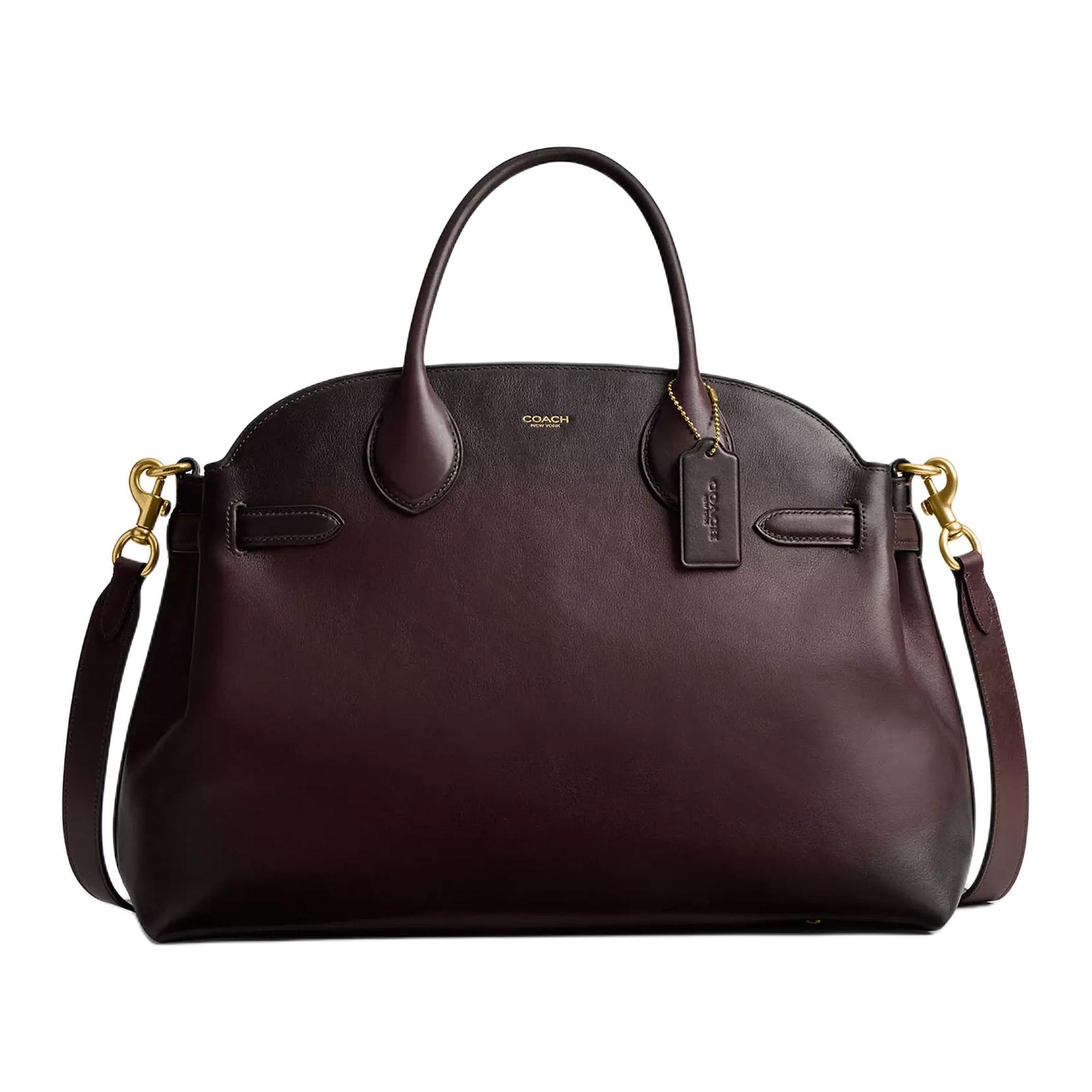 Сумка через плечо Empire Carryall из зерненой кожи, кроссбоди, дамская сумка Tubas цвета мерло COACH
Сумка через плечо Empire Carryall из зерненой кожи, кроссбоди, дамская сумка Tubas цвета мерло COACH