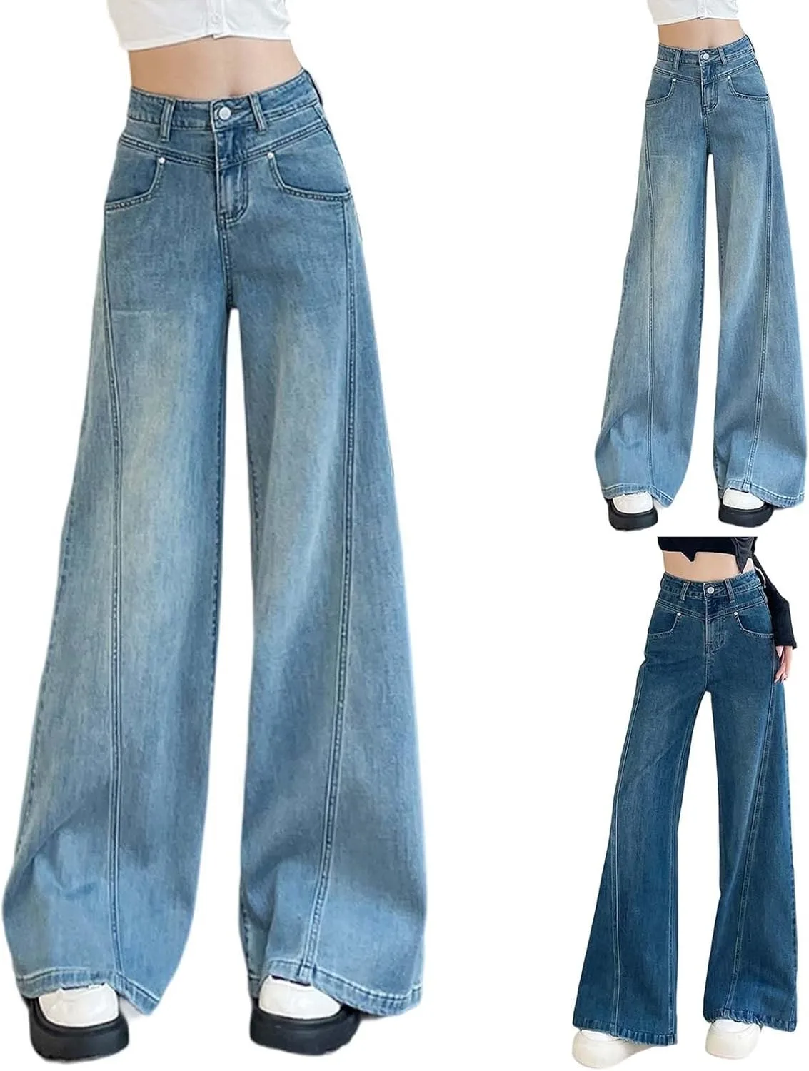 Женские джинсы wide leg, high waisted, straight XINGJIAARTS
Женские джинсы wide leg, high waisted, straight XINGJIAARTS