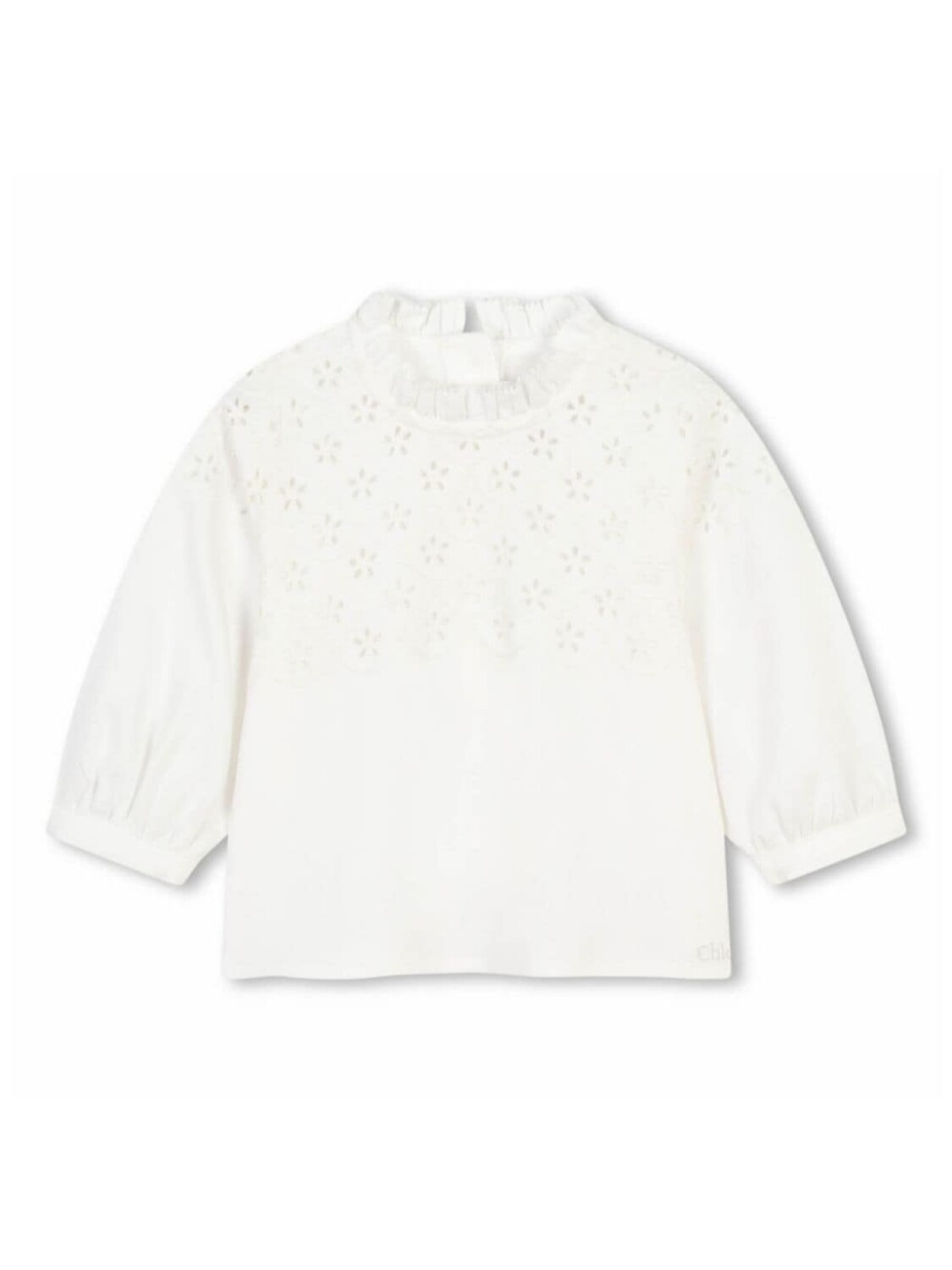 Chloé Kids толстовка из органического хлопка с оборками на воротнике, белый
Chloé Kids толстовка из органического хлопка с оборками на воротнике, белый