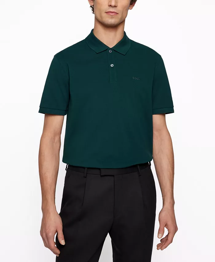 Мужская хлопковая поло Regular-Fit Hugo Boss, зеленый
Мужская хлопковая поло Regular-Fit Hugo Boss, зеленый