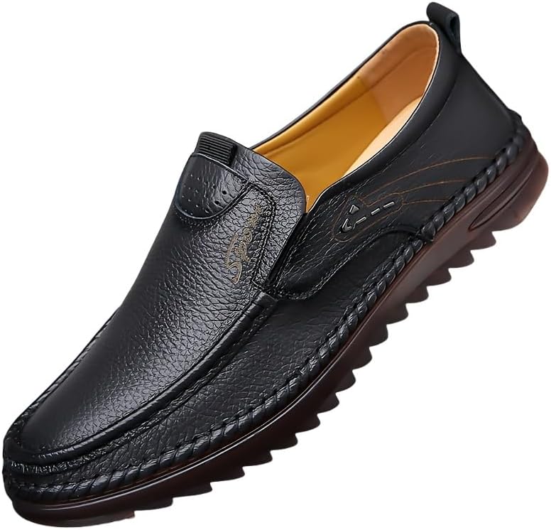Мужские лоферы с верхом из натуральной кожи первого слоя однотонного цвета, удобной подошвой из нескользящей резины, прочные классические туфли, мужская обувь Fmshi, черный
Мужские лоферы с верхом из натуральной кожи первого слоя однотонного цвета, удобной подошвой из нескользящей резины, прочные классические туфли, мужская обувь Fmshi, черный