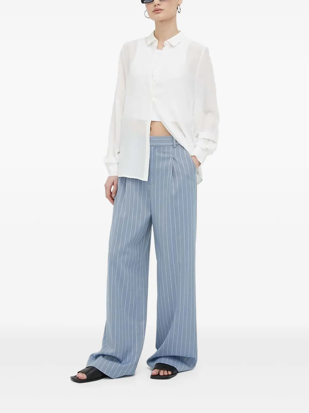 Рубашка с заостренным воротником и длинными рукавами Bruuns Bazaar, белый 
Рубашка с заостренным воротником и длинными рукавами Bruuns Bazaar, белый