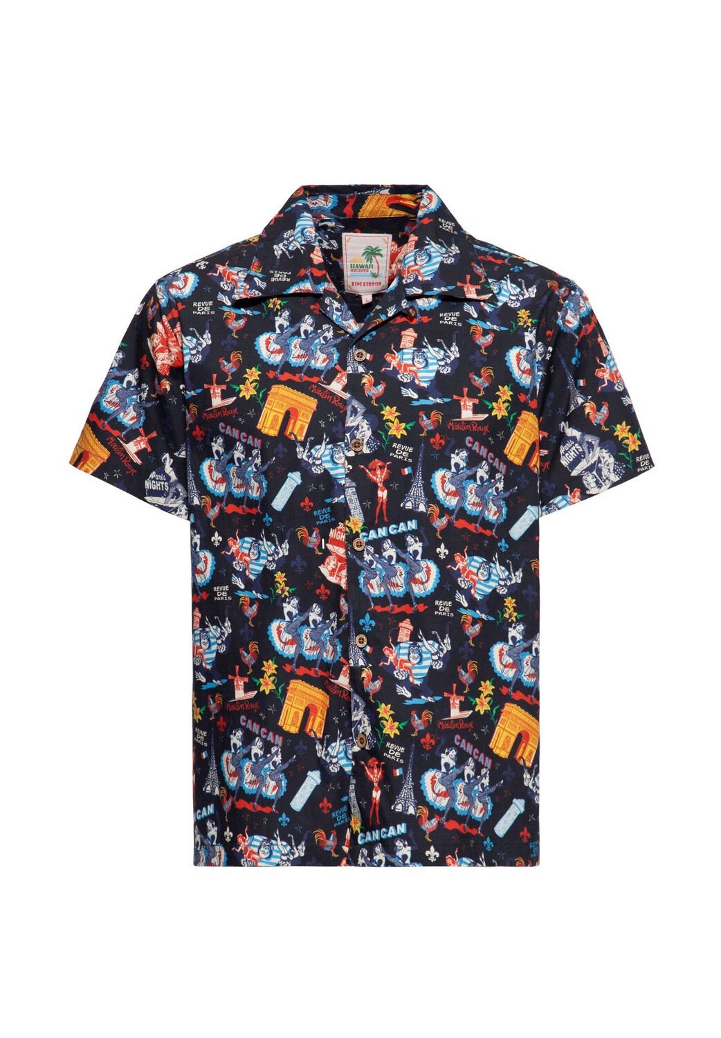 Рубашка с короткими рукавами и ярким принтом «Париж» по всей поверхности Paris KING KEROSIN, черный
Рубашка с короткими рукавами и ярким принтом «Париж» по всей поверхности Paris KING KEROSIN, черный