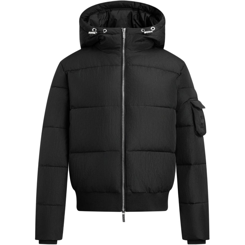 ARMANI EXCHANGE Пуховик с капюшоном на молнии, Black 
ARMANI EXCHANGE Пуховик с капюшоном на молнии, Black