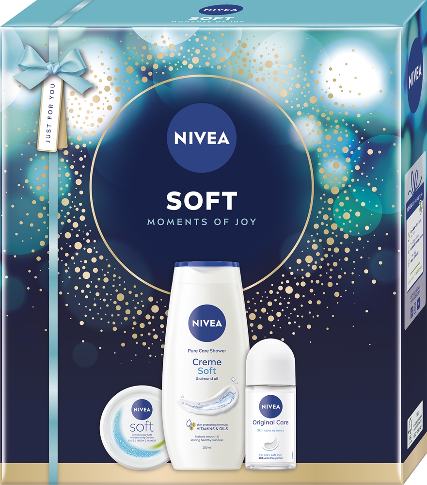 Подарочный набор «Мягкие моменты радости» для мягкой и гладкой кожи Nivea
Подарочный набор «Мягкие моменты радости» для мягкой и гладкой кожи Nivea